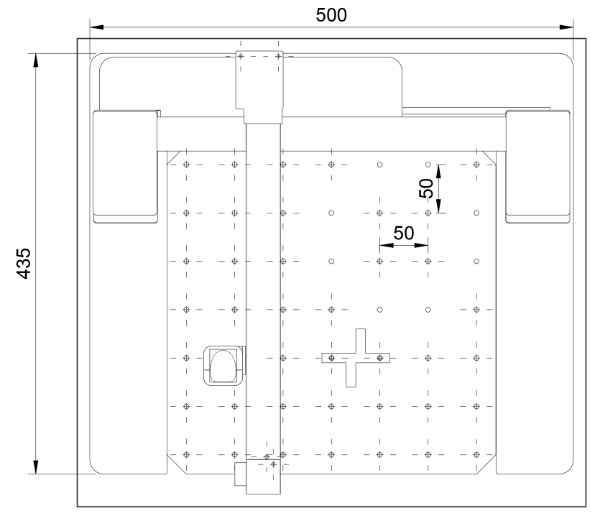 装置の外形寸法図（CAD）